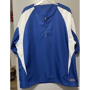Boombah  Razor Windbreaker Shirt Blue/White Men's 2XL short Sleeve